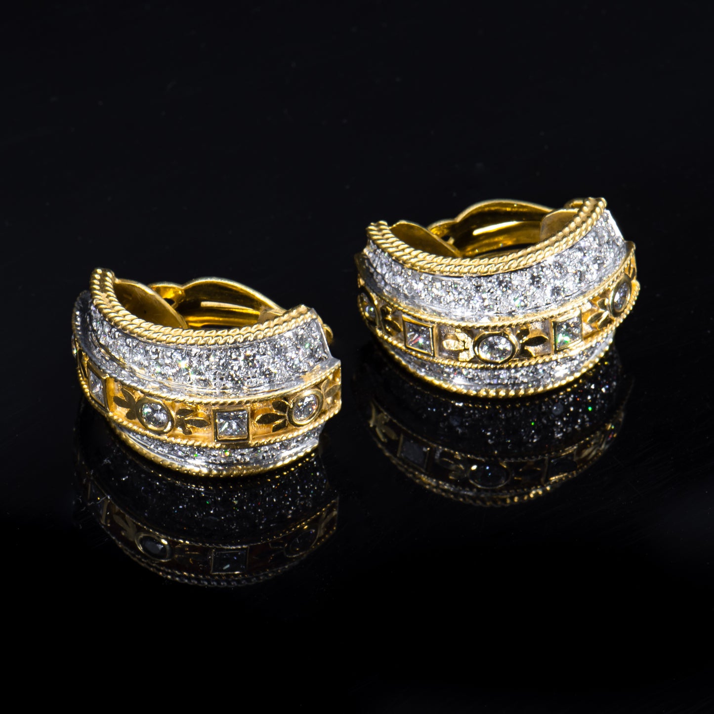 Sparkling Diamond Earrings