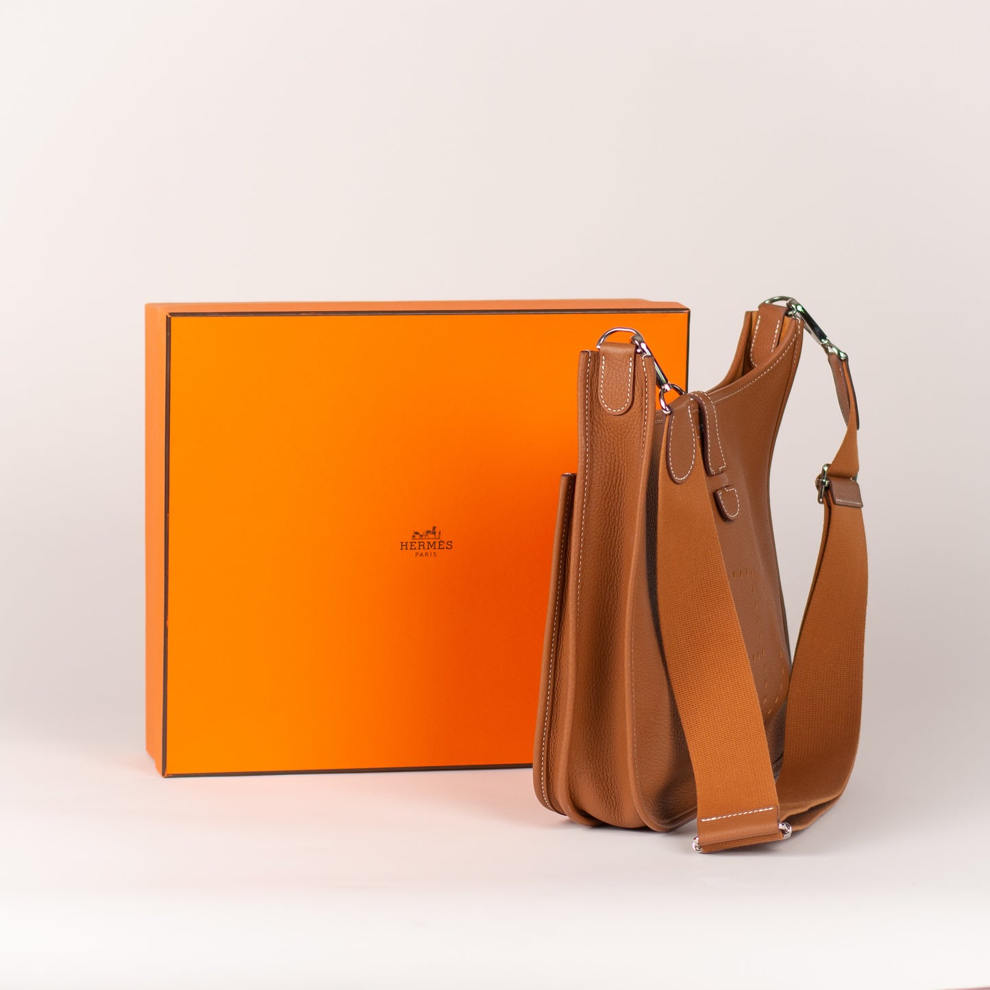 Hermes Taurillon Clemence Leather Evelyne III PM Bag NIB